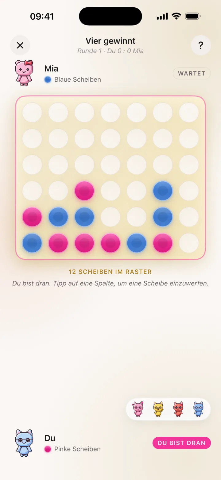 Vier in einer Reihe in TrueThings